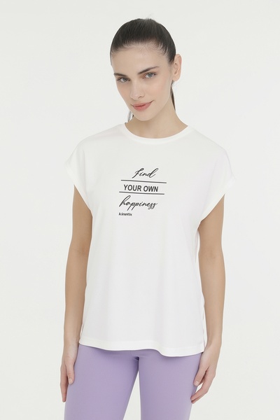 Kinetix WL CLAUDIA 11P3004 4FX Beyaz Kadın Kısa Kol T-Shirt