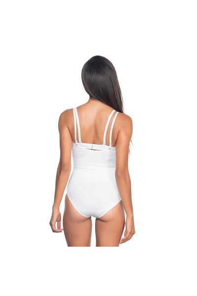 Narnuga Modlive Beyaz Emay 2073 Ince Göğüsü Açık Desenli Body Korse