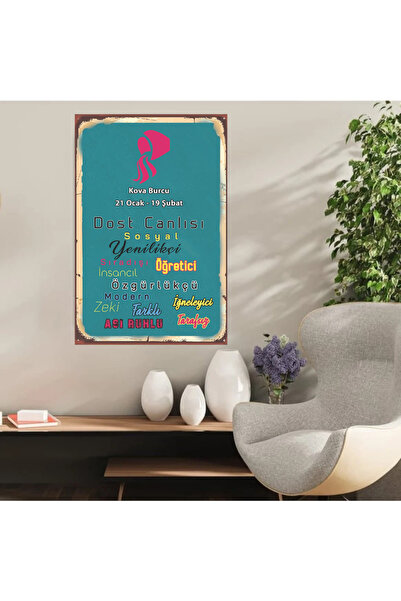 DURUSOY Ρετρό ξύλινη αφίσα από MDF - Αστεία ατάκες, γραφικά τοίχου, τοπία, ισ...