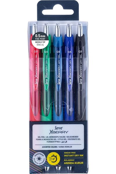 STOREMAX Ntwork Xberry Gel Pen 05mm Needle Tip 5 Li Pet. Art 1087243
