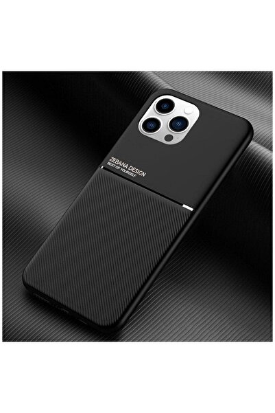 Zebana Apple iPhone 15 Pro Max Uyumlu Kılıf Zebana Design Silikon Kılıf Siyah