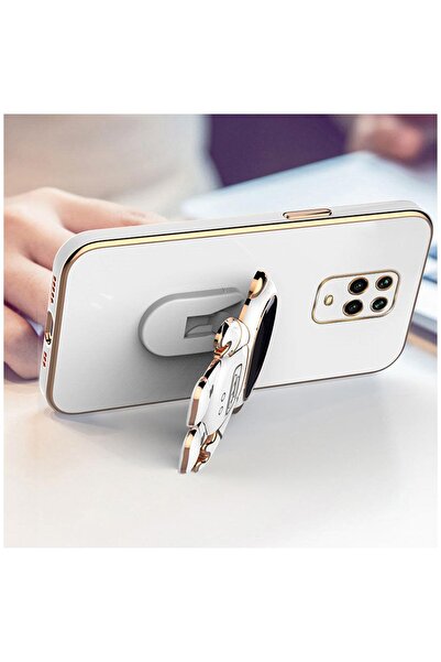 Zebana Xiaomi Redmi Note 9S Compatible Case with Stand Astronaut Silicone Case White