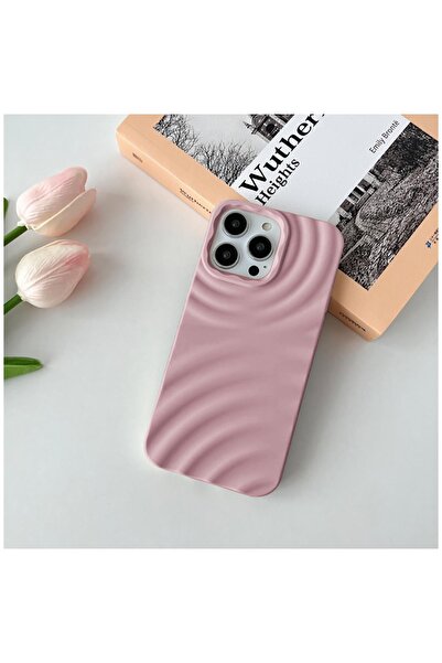 Zebana Apple iPhone 15 Pro Uyumlu Kılıf Zebana 3D Water Silikon Kılıf Pembe