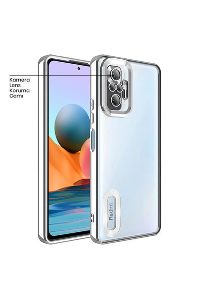 Zebana Xiaomi Redmi Note 10 Pro Compatible Case Glint Silicone Case Gray