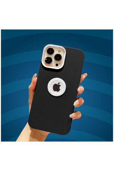 Zebana Apple iPhone 13 Pro Max Compatible Case Candy Silicone Case Black - White