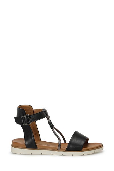 İnci INCI MUNU 4FX – Flache Damensandalen in Schwarz