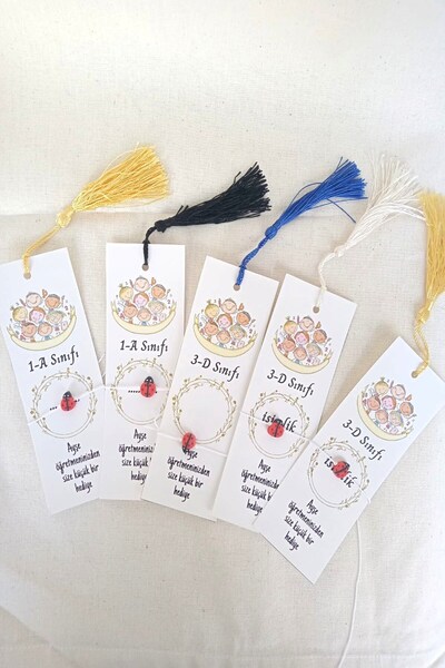 Emtory Home 40 Pieces of Tassel Bookmarks and Bracelets - Ladybug, Name Is Empty