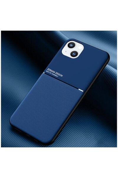 Zebana Apple iPhone 15 Plus Uyumlu Kılıf Zebana Design Silikon Kılıf Mavi