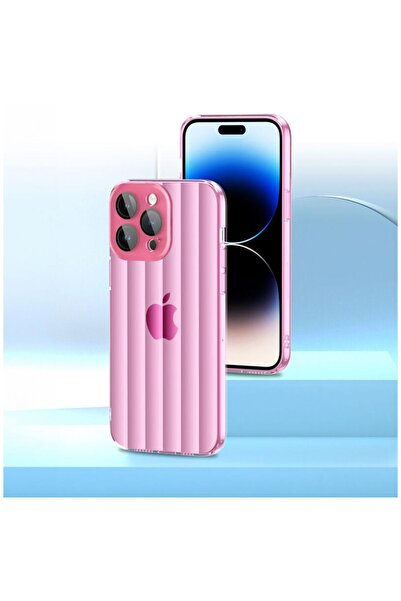 Zebana Apple iPhone 14 Pro Max Uyumlu Kılıf Zebana Bumper Silikon Kılıf (Kame...
