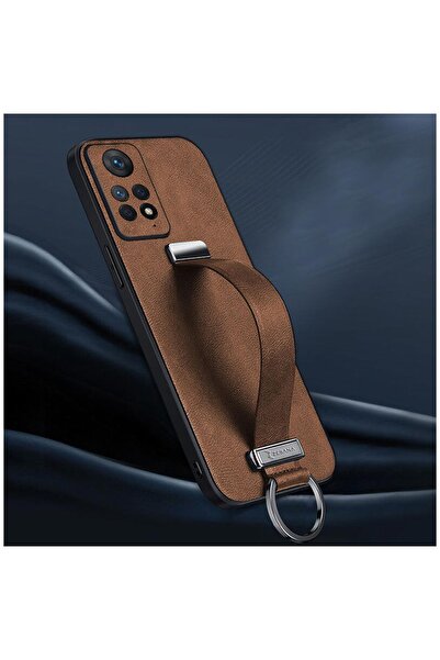 Zebana Xiaomi Redmi Note 12 Pro Uyumlu Kılıf Classic Deri Kılıf Kahverengi