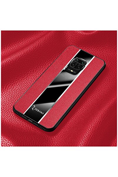 Zebana Xiaomi Redmi Note 9 Pro Compatible Case Premium Leather Case Red