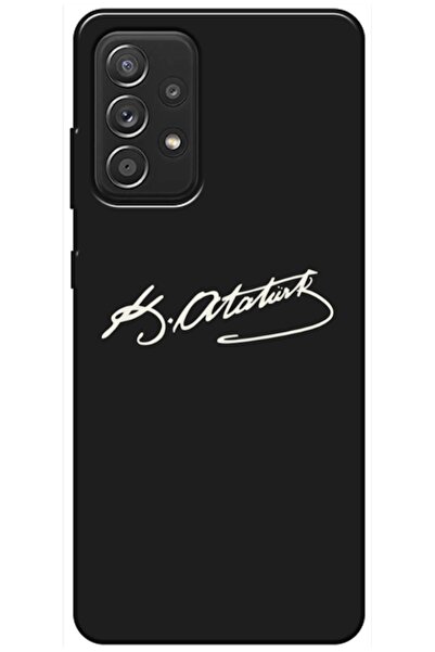 Zebana حافظة سيليكون متوافقة مع هاتف سامسونج جالاكسي A72 5G بتوقيع أتاتورك (م...