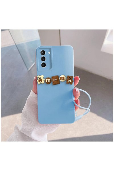 Zebana Samsung Galaxy S23 Fe Compatible Case Love Bear Silicone Case Brown - ...