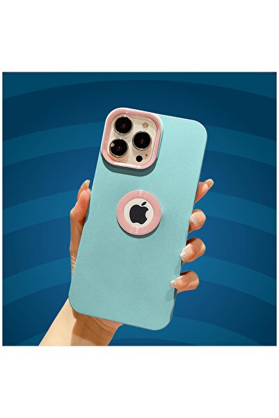 Zebana Apple iPhone 12 Pro Max Uyumlu Kılıf Candy Silikon Kılıf Turkuaz