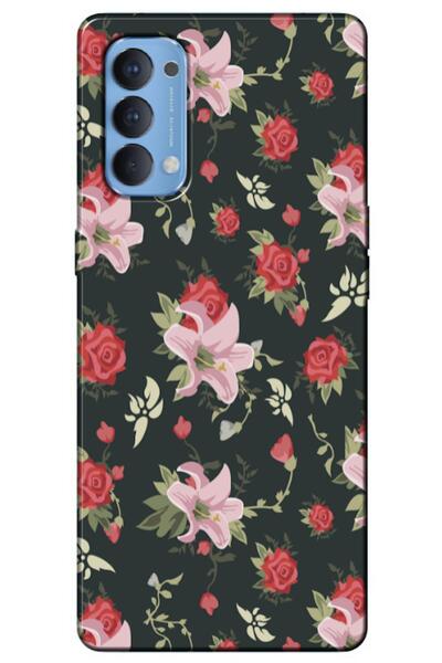 Dara Aksesuar حافظة متوافقة مع هاتف اوبو رينو 4 بتصميم زهور الربيع 1 حافظة سي...