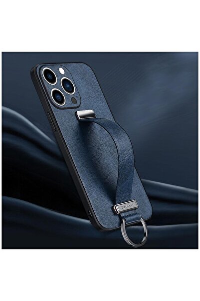 Zebana Apple iPhone 13 Pro Uyumlu Kılıf Classic Deri Kılıf Lacivert