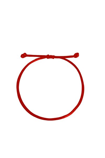 LA TINY AKSESUAR سوار أحمر بسيط لكلا الجنسين، سوار من حبل الماكرامي المتدفق