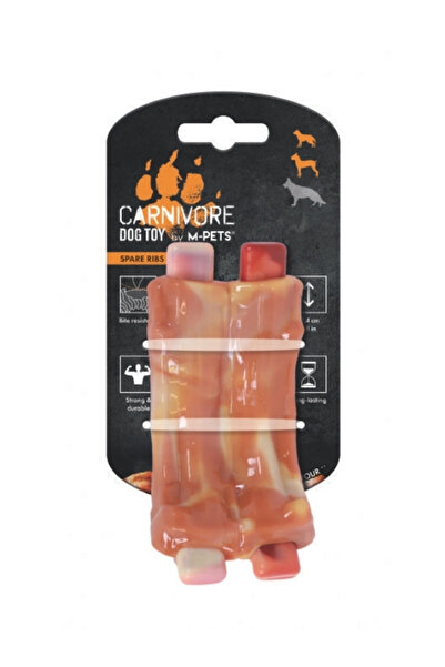 M-PETS لعبة الكلب كارنيفور - أضلاع احتياطية بنكهة لحم الخنزير المقدد