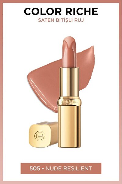 L'Oreal Paris Color Riche Saten Bitişli Ruj - 505 Nude Resilient