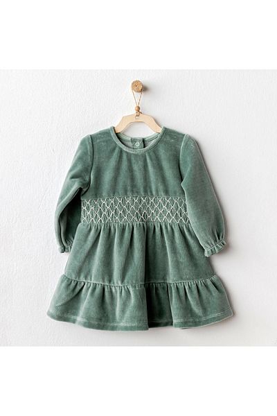 andywawa Velvet Fabric for Baby Girl - Boot Mixed Bear Friends Dress Ac25136