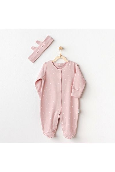 andywawa Ac25044 Puppy Gazelle Bebe Tulum Takım Ekru Pembe