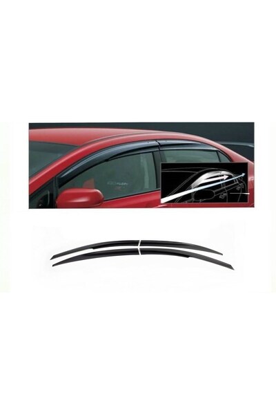 SUNPLEX Toyota Corolla Mugen Cam Rüzgarlığı 2007-2012 4 Lü Set