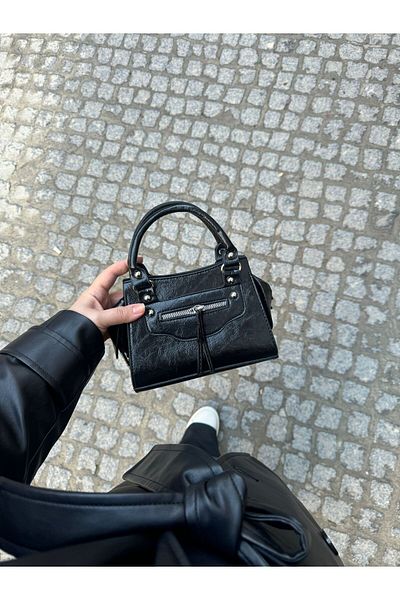 Moda Sekiz Mini geantă de umăr din piele pentru femei cu accesorii cu fermoar