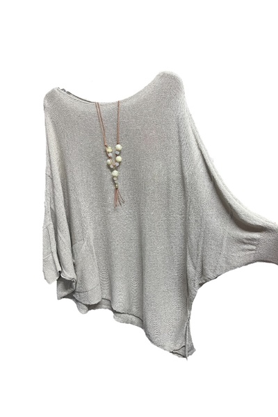 Butik Πλεκτό Mercerized oversize ασύμμετρο μονής τσέπης