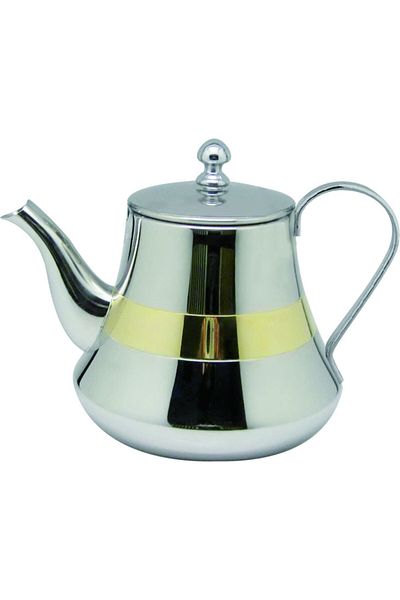 SAFA Stainless steel teapot with distinctive gold font. Capacity: 0.7 litres