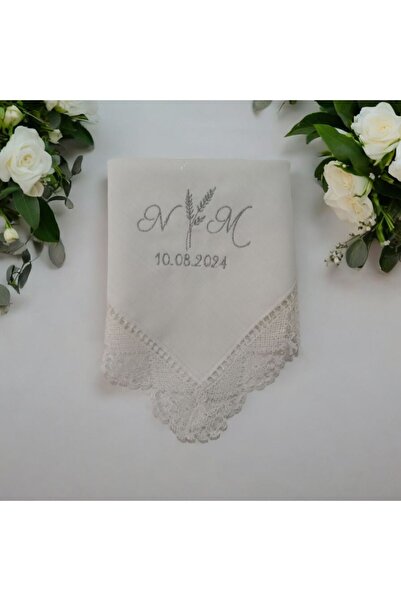 dehaberk Söz&Nişan Tepsisi İçin Söz Mendili ,Damat Mendili,Kişiye Özel Nakışlı