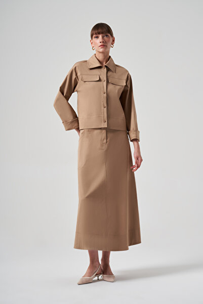 Nuss 6025 Μοντέλο Camel Πολύχρωμο Κοντό Μπουφάν