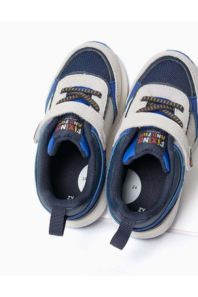 Ziddy TRAINERS FOR BABY BOYS 'ZY SUPERLIGHT - TAXI' GREY/BLUE