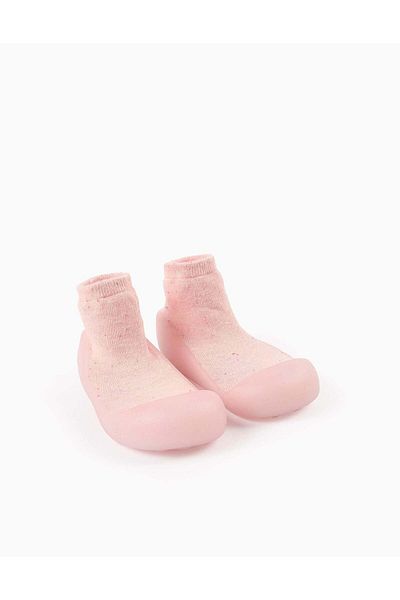 Ziddy STEPPIES SOCKS-SLIPPERS FOR BABY GIRLS, PINK