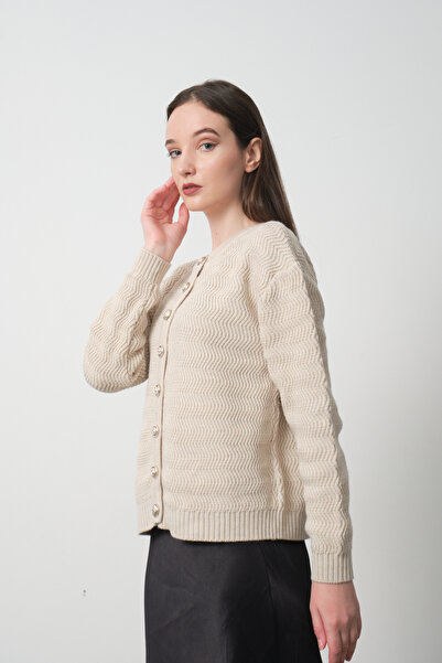 Kirazgym Kardigan sa kopčanim valovitim uzorkom