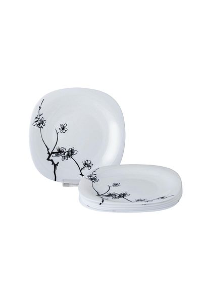 Dania A set of plates for serving square arcopal desserts and fruits, 6 pieces, size 19 cm