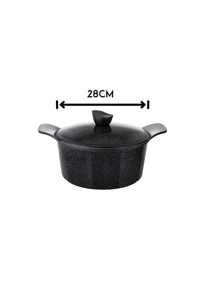 Dania Jewel black granite cookware set, 9 pieces, high quality