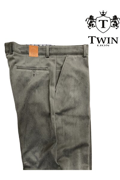 TWINLION ERKEK RAHAT KESİM KALİTELİ KLASİK KISLIK KALIN İCİ POLARLI KADİFE PANTOLON