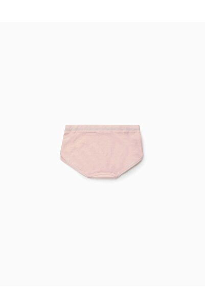 Ziddy PACK OF 2 HIPSTER BRIEFS IN MICROFIBER FOR GIRLS WHITE/PINK