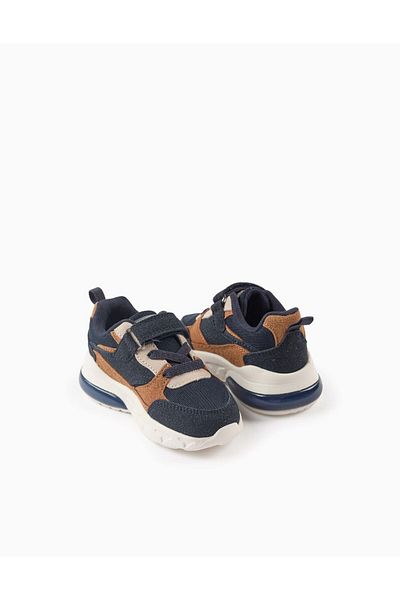 Ziddy LIGHT-UP TRAINERS FOR BABY BOYS 'ZY SUPERLIGHT RUNNER', CAMEL/BLUE