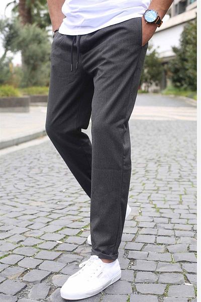 Madmext Antracitové základní kalhoty Jogger 5486