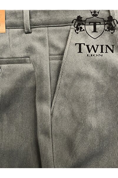 TWINLION ERKEK RAHAT KESİM KALİTELİ KLASİK KISLIK KALIN İCİ POLARLI KADİFE PANTOLON