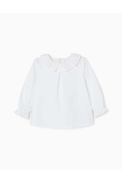 Ziddy COTTON BLOUSE FOR BABY GIRLS WHITE