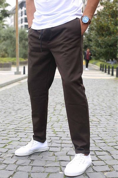 Madmext Braune Basic-Jogginghose 5486