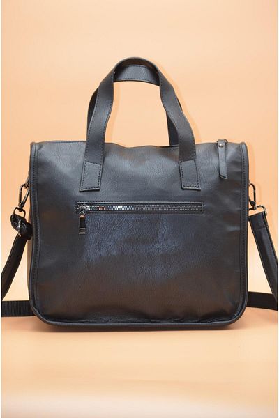 Jacquline Unisex Mira Vintage Style Retro Τσάντα ώμου - Με λαβή και λεπτομέρεια τσέπης