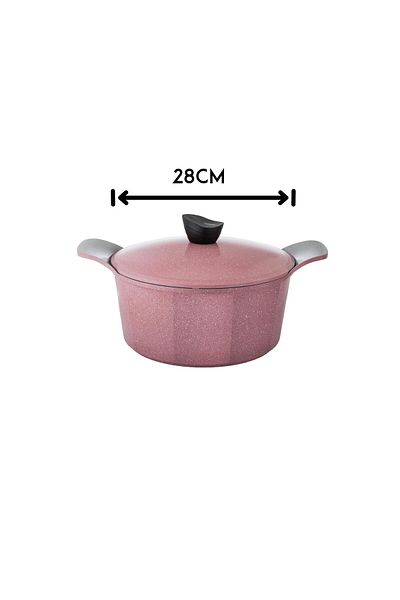 Dania Jewel pink granite cookware set, 12 pieces, high quality
