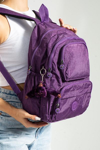KunduraHane Rucsac/laptop și ghiozdan de școală cu mai multe compartimente, din țesătură Crinkle, rezistent la apă