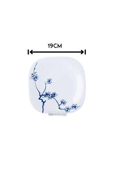 Dania A set of plates for serving square arcopal desserts and fruits, 6 pieces, size 19 cm