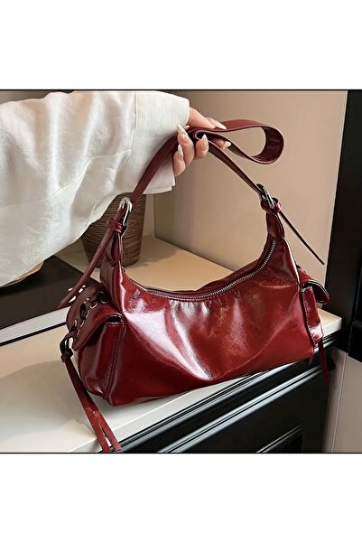 Sheinside ŞARAP RENGİ VİNTAGE KADIN ÇANTA
