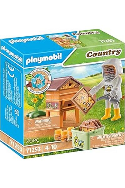 Playmobil 71253 Country Beekeeper - Farm Animal Play Set, Sustainable Toys