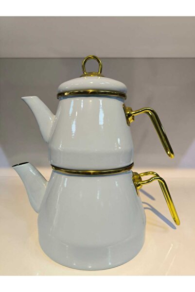 DEMYAK Gölgeli Emaye Çaydanlık Takımı